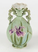 AMPHORA antique Austrian porcelain vase, a German bisque figural porcelain vase, and an antique Japanese export ware floral porcelain vase, 19th/20th century, (3 items), the largest 20cm high - 3