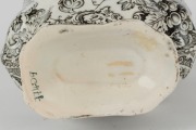 An unusual porcelain plaque with transfer military portrait and spread eagle decoration, emblazoned "S.C.", ​​​​​​​possibly American, 18cm high - 3