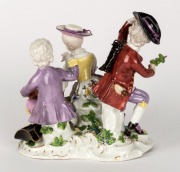 MEISSEN "The Lottery Game" important antique German porcelain figural group, by J.J. KAENDLER, circa 1760, blue crossed swords mark to base, ​​​​​​​14.5cm high - 2