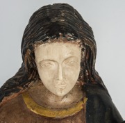 A Filipino statue of Mary the Immaculate Conception, carved wood and gesso with polychrome finish,19th century, 58cm high  - 4