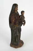 An antique Goanese statue of The Virgin Mother and Child, carved woodAn antique Goanese statue of The Virgin Mother and Child, carved wood with polychrome finish, Indian origin, 18th century, 50cm high with polychrome finish, Indian origin, 18th century,5 - 2