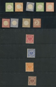 GERMANY: 1872 - 1934 collection/accumulation on Hagner pages. A very useful range with duplication in the used material providing considerable opportunities for the postmark and variety collector; the mint is all hinged but includes some Large Shields, 19