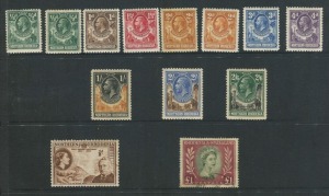 NORTHERN RHODESIA: Small collection on pages with KGV to 2/6, etc. to early QE2, (29) M/MUH/FU.