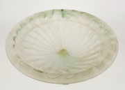 An Art Deco style green swirling glass fruit bowl, ​​​​​​​20cm high, 40cm diameter - 2