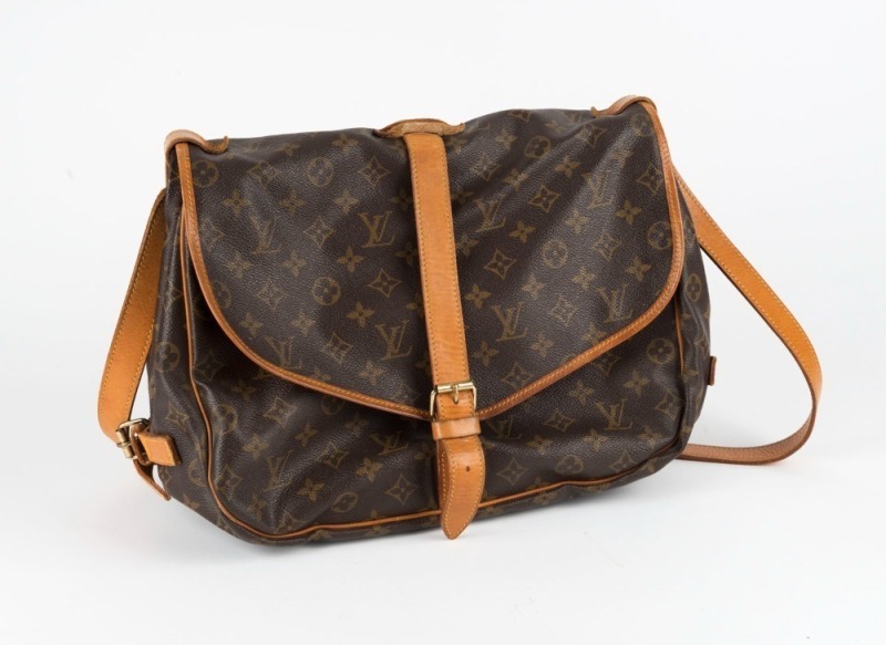 LOUIS VUITTON "Samaur Satchel" handbag, circa 1990, 39cm wide