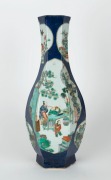 An antique Chinese famille vert hexagonal form porcelain vase, Qing Dynasty, 18th/19th century, underglaze four character mark to base, 44cm high - 3