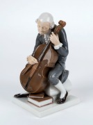 BING & GRONDAHL Danish porcelain statue of a cello player, 20th century, factory mark to base, ​​​​​​​20cm high - 2