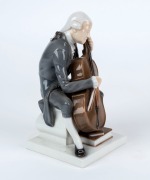 BING & GRONDAHL Danish porcelain statue of a cello player, 20th century, factory mark to base, ​​​​​​​20cm high - 3