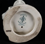 HADLEY'S WORCESTER "PAUL KRUGER" (1st President of South African Republic) white porcelain statue,&nbsp; stamped "Hadley's Worcester, England" with monogram, 21cm high - 2