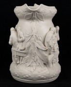 "DEATH OF THE DUKE OF WELLINGTON" antique English Parian porcelain jug, attributed to SAMUEL ALCOCK, circa 1852, unmarked, an impressive 27cm high, 23cm wide - 2