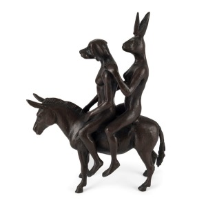 GILLIE & MARC SCHATTNER, "The Travellers Have arrived", cast bronze, edition 41/100, signed "Gillie & Marc", ​​​​​​​26cm high