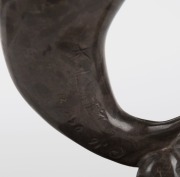 KIRK McGUIRE&nbsp;(U.S.A.), "Leopard Seal and Pup", cast bronze and black slate, edition 12/250, signed "Kirk McGuire, '91", 22cm high - 2