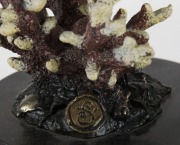 ARTIST UNKNOWN, Stingrays, cast and patinated bronze on black slate, ​​​​​​​19cm high - 2