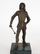 ARTIST UNKNOWN, cast bronze statue of a knight, 20th century, 30cm high - 2