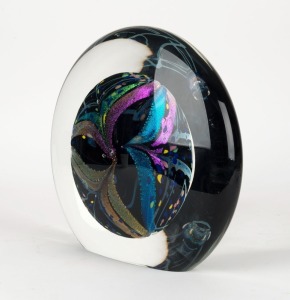 ROLLIN KERG American art glass sculpture, engraved signature, dated 1999, 28cm high