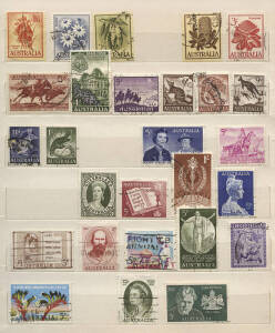 Large box Incl. Aust. with pre-decimals, some decimal MUH, a range of FDC's and a few QANTAS covers. Israel collection on Schaubek hingeless pages, mint & used, 1976-94 reasonably complete MUH. World range in s/books and packets. Mixed condition.