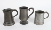 Six assorted antique pewter pint tankards, 18th and 19th century, the largest 15.5cm high - 2