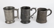 Six assorted antique pewter pint tankards, 18th and 19th century, the largest 15.5cm high - 3