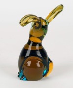 CENEDESE (attributed) Murano glass rabbit statue, 16cm high - 2