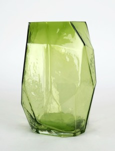 A Continental green art glass vase, ​​​​​​​22.5cm high