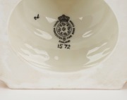 ROYAL WORCESTER English porcelain urn with facemask handles and hand-painted fruit, signed "TELFORD", 20th century, black factory mark to base, 22.5cm high - 5