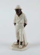 ROYAL WORCESTER antique English porcelain statue, 19th century, puce factory mark to base, plus an impressed diamond registration mark, 17.5cm high