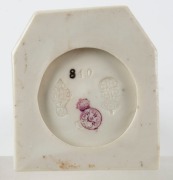 ROYAL WORCESTER antique English porcelain statue, 19th century, puce factory mark to base, plus an impressed diamond registration mark, 17.5cm high - 2