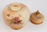 ROYAL WORCESTER antique English porcelain potpourri vase, 19th/20th century, green factory mark to base, 19cm high - 3