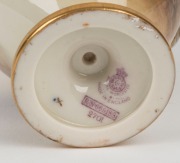 ROYAL WORCESTER English porcelain vase with hand-painted highland cattle scene, signed "J. STINTON", early 20th century, puce factory mark to base, ​​​​​​​17cm high - 3