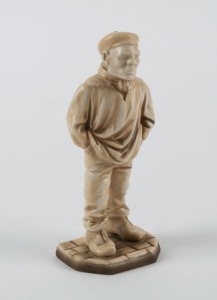 ROYAL WORCESTER antique English porcelain statue, 19th century, puce factory mark to base, 13.5cm high