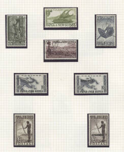Range with 1952-67 PNG collection on album pages incl. the Specimens, the 10/- Rabaul*, the rest**; Mint/used "Germania" collection to 80pf on annotated album pages; Zeppelin page with 11 Sept.1930 Russian flight cover; Mainly used Hong Kong collection on