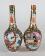 A pair of Chinese eggshell porcelain miniature vases, 20th century, red seal mark to bases, ​​​​​​​12.5cm high - 2