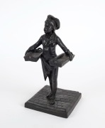ARTIST UNKNOWN, cast bronze statue of a boy carrying two baskets, 20th century, ​​​​​​​22cm high - 2
