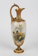 ROYAL WORCESTER antique English porcelain ewer with hand-painted yellow and white roses, signed "R. AUSTIN", circa 1912, green factory mark to base, ​​​​​​​30cm high - 2