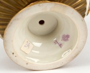 ROYAL WORCESTER antique English porcelain lidded urn decorated with hand-painted scene of highland cattle in landscape, signed "H. STINTON", circa 1919, puce factory mark to base, 22cm high - 3