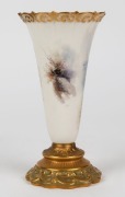 ROYAL WORCESTER elegant English porcelain vase&nbsp;decorated with hand-painted scene of highland cattle in landscape, signed "H. STINTON", circa 1912, puce factory mark to base, 16.5cm high - 2