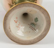 ROYAL WORCESTER antique English porcelain&nbsp;urn&nbsp;with hand-painted sweet peas, signed "A. SCHUCK", circa 1908, green factory mark to base, 35.5cm high - 3