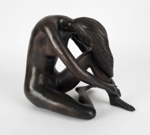 ARTIST UNKNOWN, female nude, cast bronze, 25cm high