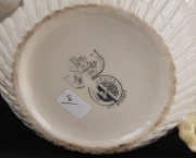BELLEEK antique Irish porcelain teapot, black factory stamp to base, ​​​​​​​17cm high, 25cm wide - 2