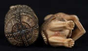 Two Japanese carved ivory rat netsuke, Meiji period, 20th century, the larger 5.5cm high - 3