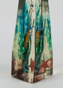 CENEDESE rare Murano aquarium glass obelisk by ALFREDO BARBINI,  50.5cm high - 7