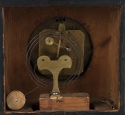 An antique Viennese mantle clock with 30 hour time and strike movement and automata dial of Putti working an anvil. Mahogany case with ebonized mouldings and ormolu mounts, early 19th century, 42cm high - 2