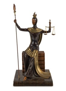 ERTE (1892-1990), Justice, cast bronze, signed on the base "Erte", 51cm high