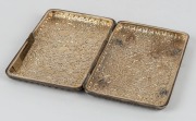 An antique Indian silver cigarette case, 19th/20th century, ​​​​​​​11.5cm wide, 135 grams - 3