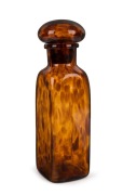 A Murano tartaruga glass square form decanter, ​​​​​​​37cm high