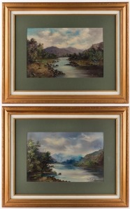 C.W. SMITH, I.) Ather River, Milford Sound, II.) Lake Manapouri, New Zealand, oil on board, signed and titled in the lower margins, ​​​​​​​30 x 46cm, 60 x 76cm each overall