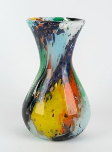 ORIENT style art glass vase in the manner of DINO MARTENS, ​​​​​​​27cm high
