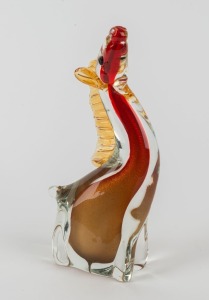 A Murano Italian art glass giraffe statue, 20th century, 22cm high