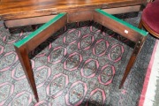 A Georgian mahogany fold-over tea table with square tapering legs and spade feet, early 19th century, 74cm high., by 103cm wide by 45cm deep   - 2