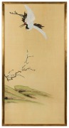 Four Chinese paintings of cranes, 20th century, ​​​​​​​198 x 100cm each overall - 2